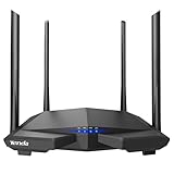 Tenda AC6 Router Inalámbrico Inteligente de Doble Banda (AC1200, 4 Puertos Megabit, WiFi...